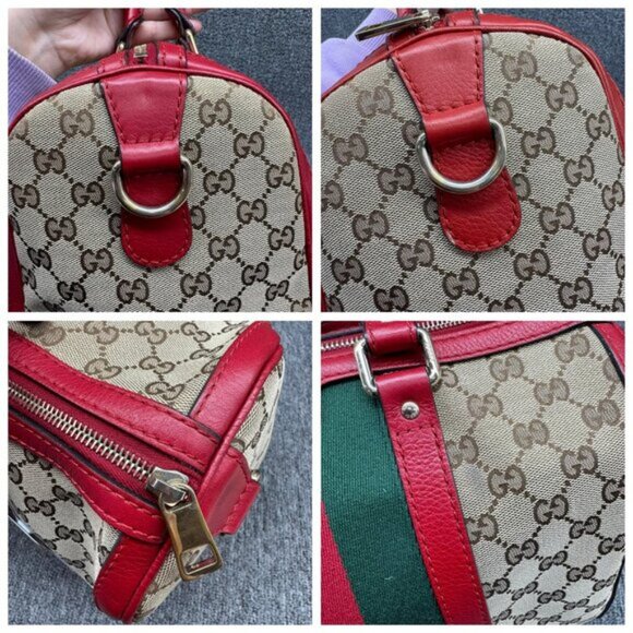 Gucci Boston Web Canvas Satchel Lux-560-08282025 - Picture 7 of 15